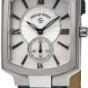 Philip Stein Classic Square Philip Stein Women's 'Classic Square' Mother Of Pearl Dial Blue Satin Strap Quartz Watch Ladies Watch Model 21-CMOP-ITL