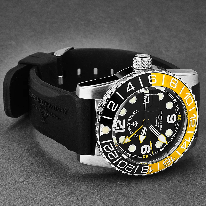 Zeno Airplane Diver Men's Watch Model 6349GMT-3-A1-9 - Image 2