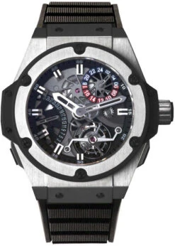 Hublot King Power GMT Zirconium Tourbillon Men's Watch Model 706.ZX.1170.RX