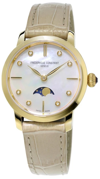 Frederique Constant Slimline Moonphase Ladies Watch Model FC-206MPWD1S5