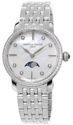 Frederique Constant Slimline Moonphase Ladies Watch Model FC-206MPWD1SD6B