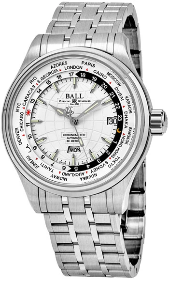 Ball Trainmaster Worldtime Men's Watch Model GM2020D-SCJ-WH