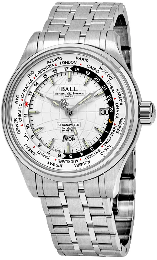 Ball Trainmaster Worldtime Men's Watch Model GM2020D-SCJ-WH - Image 2